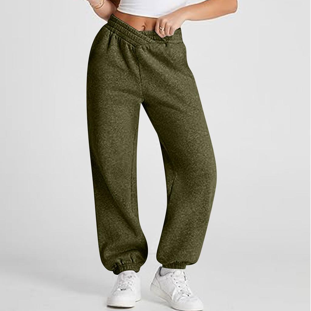 Женские повседневные модные однотонные спортивные штаны, спортивные штаны, брюки с эластичной талией и завязками на шнурке