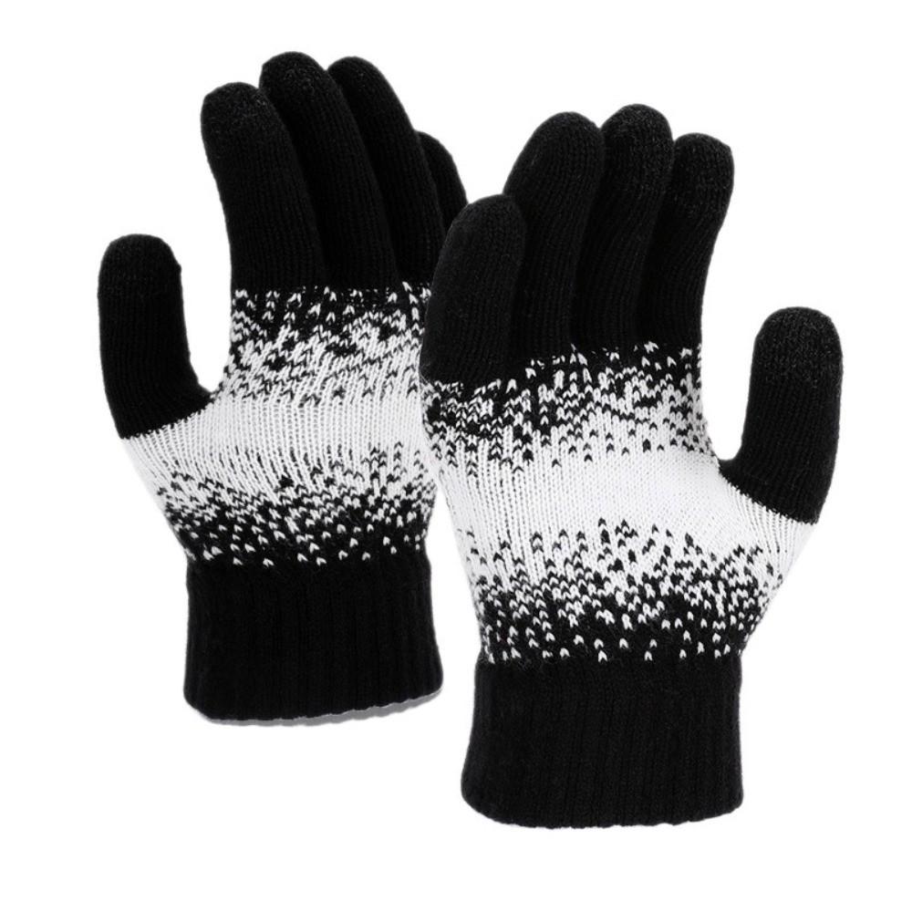 Knitted Warm Gloves Touchable Screen Skiing Gloves Touch Screen Gloves  for Outdoor Cycling Skiing