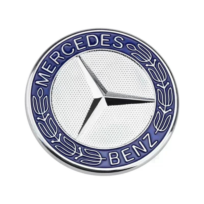 D81pcs 57mm Car Front Hood Emblem Bonnet Sticker Badge Decal Styling For Mercedes benz A B R G Class GLK GLA w204 W251 W463 W176