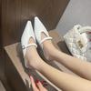 Versatile Temperament Baotou Sandals Women's Outer Wear Pointed Toe Thin Heel Half Slippers Medium Heel Mueller Shoes High Heels