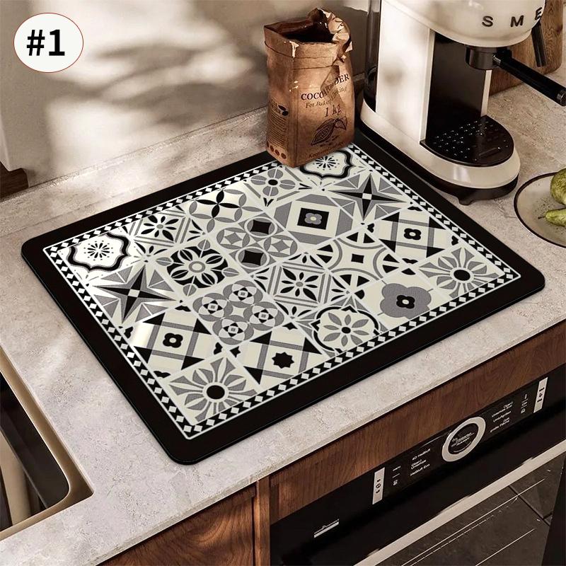 Tableware Drying Mat Super-absorbent Tableware Nordic Drain Pad Kitchen Placemat Home Draining Mats Table Counter Pads