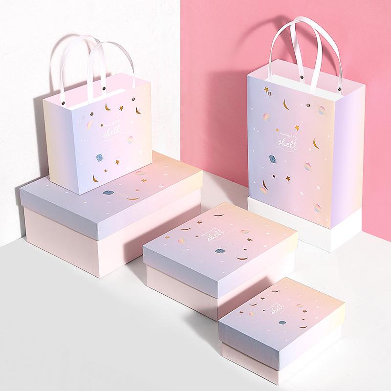 Dreamy Starry Moon Valentine's Makeup Gift Box with Gradient Design