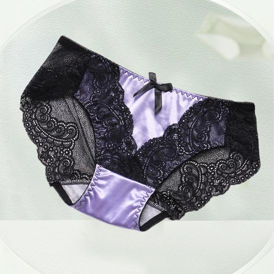 Stylish Lady Briefs Bowknot Decor Thin Protective