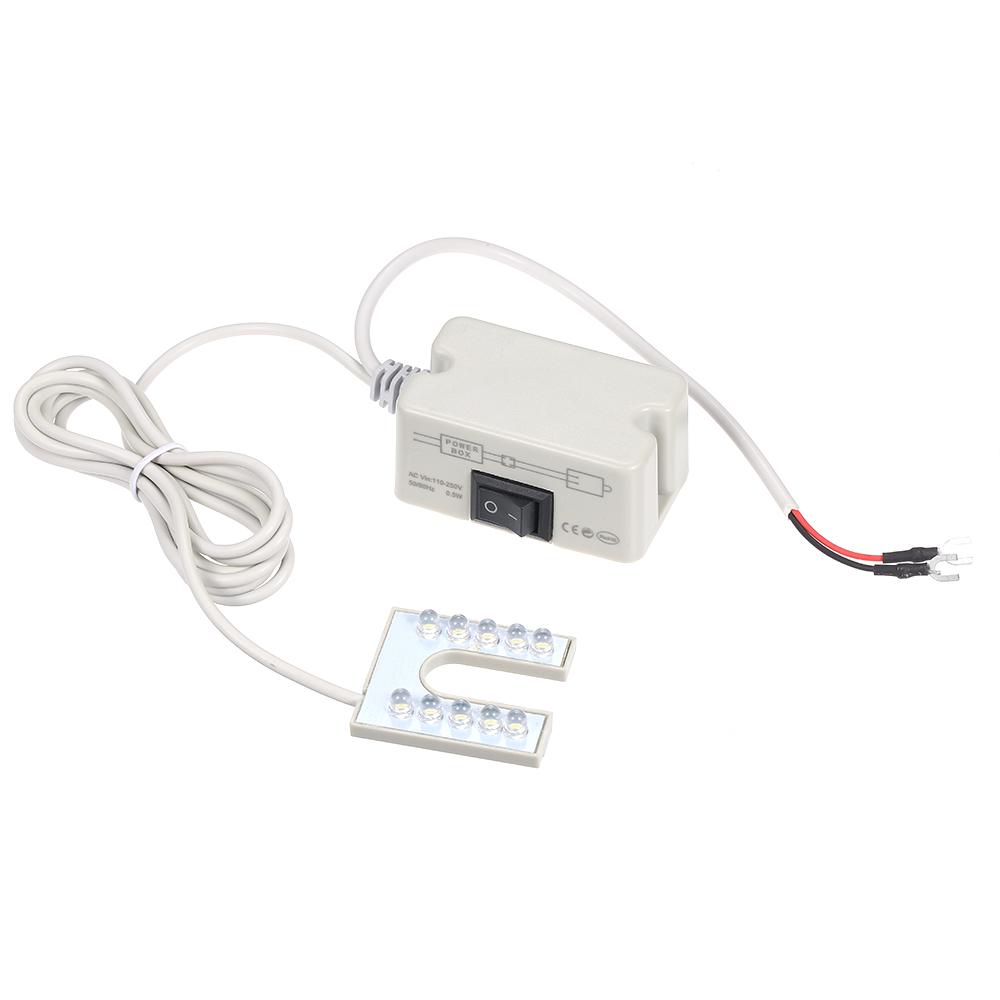 AC110-250V 2W 10LEDs U-образная лампа для швейной машины с фиксированным основанием для работы по дому
