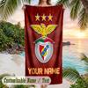 Beach Towel Benfica FC Print Custom Name Text Soft Towel for Swimming Pool