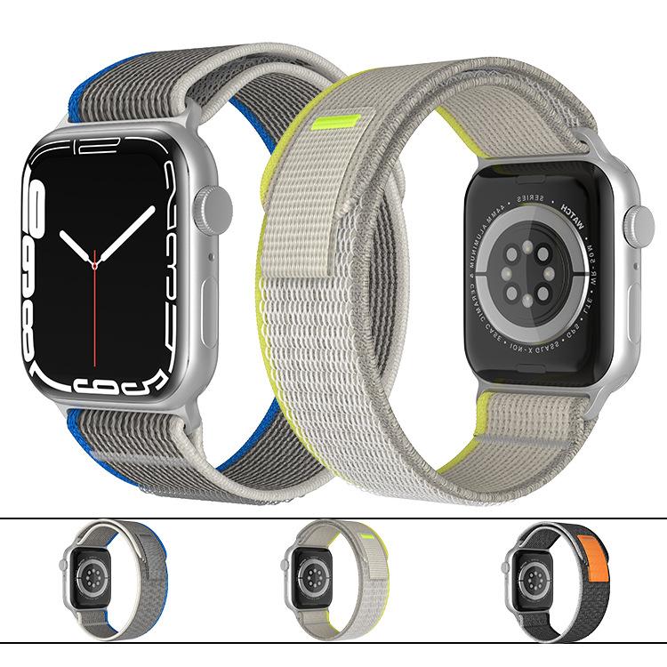 Совместим с Apple Watch Ultra 8, нейлоновая петля Trail подходит для iWatch 42 мм, 44 мм, 45 мм, 49 мм, сменный ремешок для спортивных часов, лента на липучке, запястье