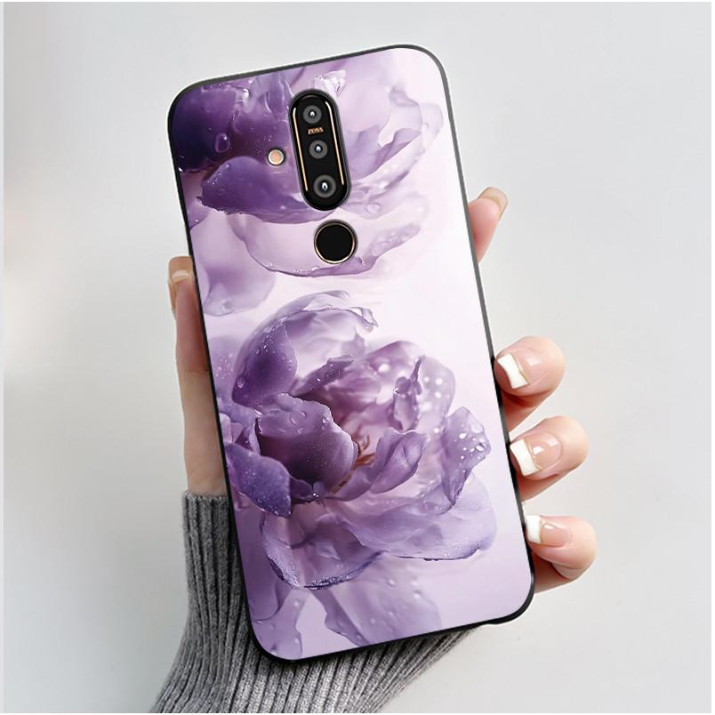 Casing For Nokia 8.1 Plus/Nokia X71 Aesthetic Luxury Cute Cool Boys Girls Soft silicone Phone Case Back Cover Black Matte Shell