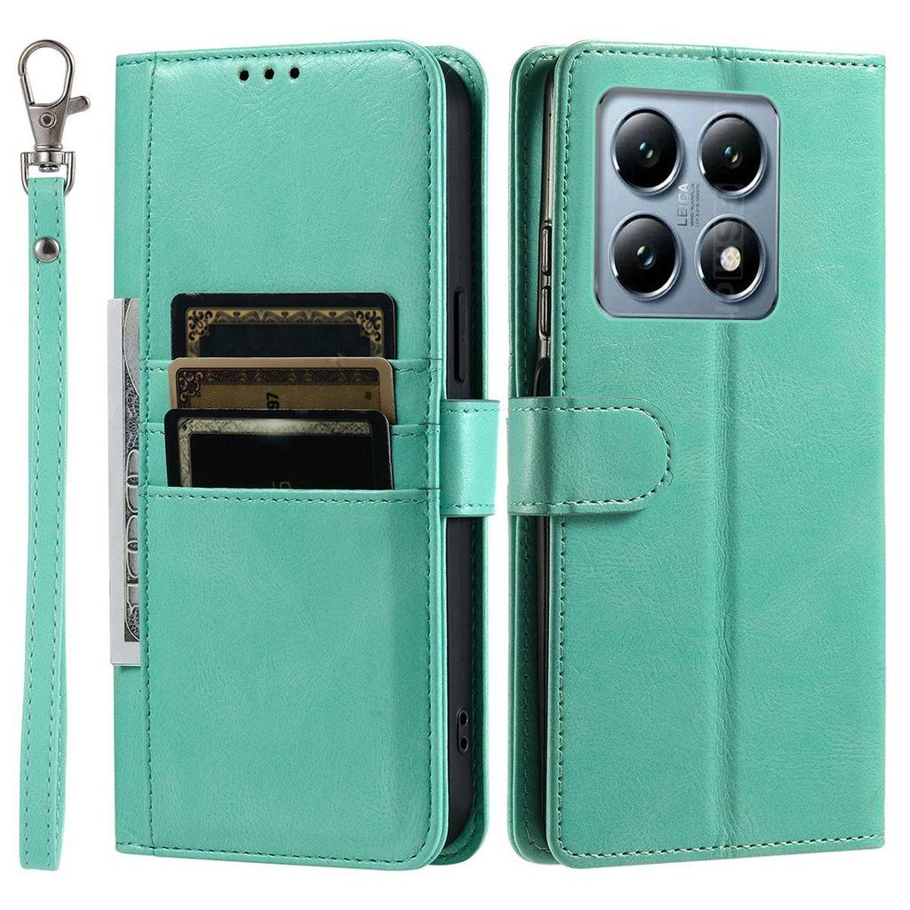 Чехол-бумажник для Xiaomi 15T, 14T, 14T Pro, ретро, из ПУ-кожи, с откидной крышкой, много слотов для карт