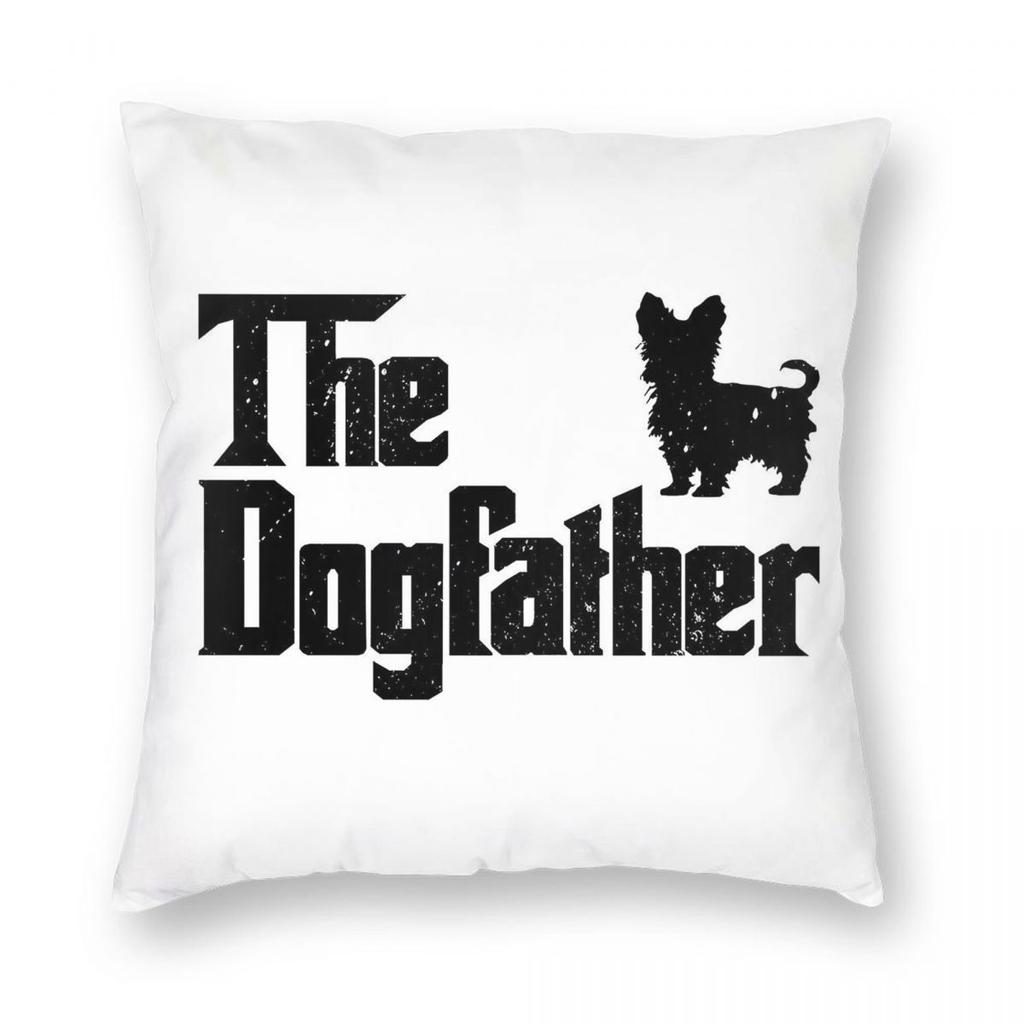 Shorkie Owner The Godfather Square Pillowcase Polyester Linen Velvet Printed Decorative Throw Pillow Case Sofa Seater Case