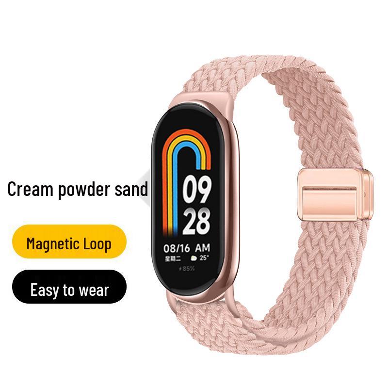 Нейлоновый плетеный ремешок Xiaomi Band 10 со встроенной магнитной застежкой, совместим с Xiaomi 9/8.