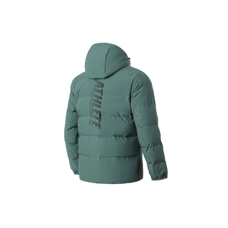 Li-Ning Training Series Casual Hooded Down Jacket Men Outerwear Wild-Duck-Green AYMQ055-6