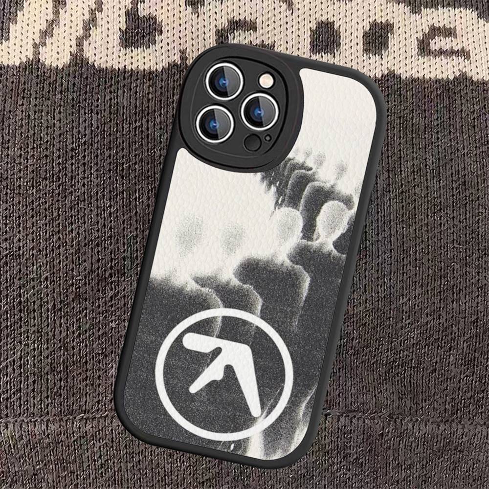 DJ A-Aphex T-Twins Leather Phone Case For iPhone 16 15 14 13 12 11 Pro Max Plus Cover