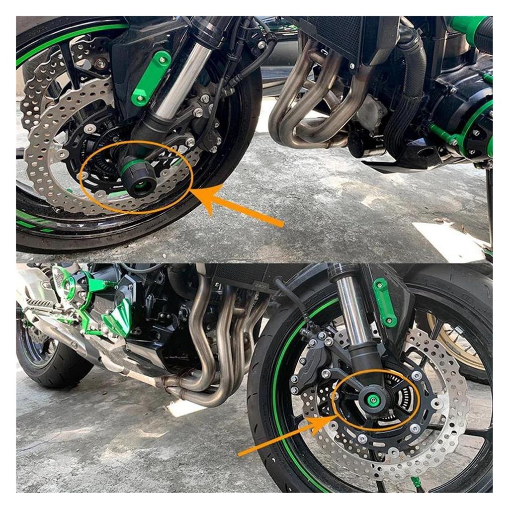 Crash Pad Fits ROTECTOR Motorcycle Front Wheel Axle Fork Crash Slider Protector Fits Kawasaki