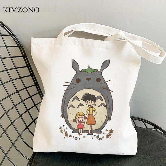 Totoro Shopping Bag Jute Bag Eco Shopper Grocery Reusable Bolsa Bag Net Reusable Jute Bolsas Reutilizables Sacolas