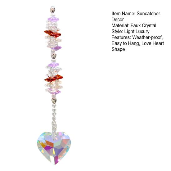 Сердце Любви Искусственный Кристалл Ловец Солнечного Света Декорация Для Дома Улицы Искусственный Кристалл Сердце Призма Подвеска Ловец Радуги