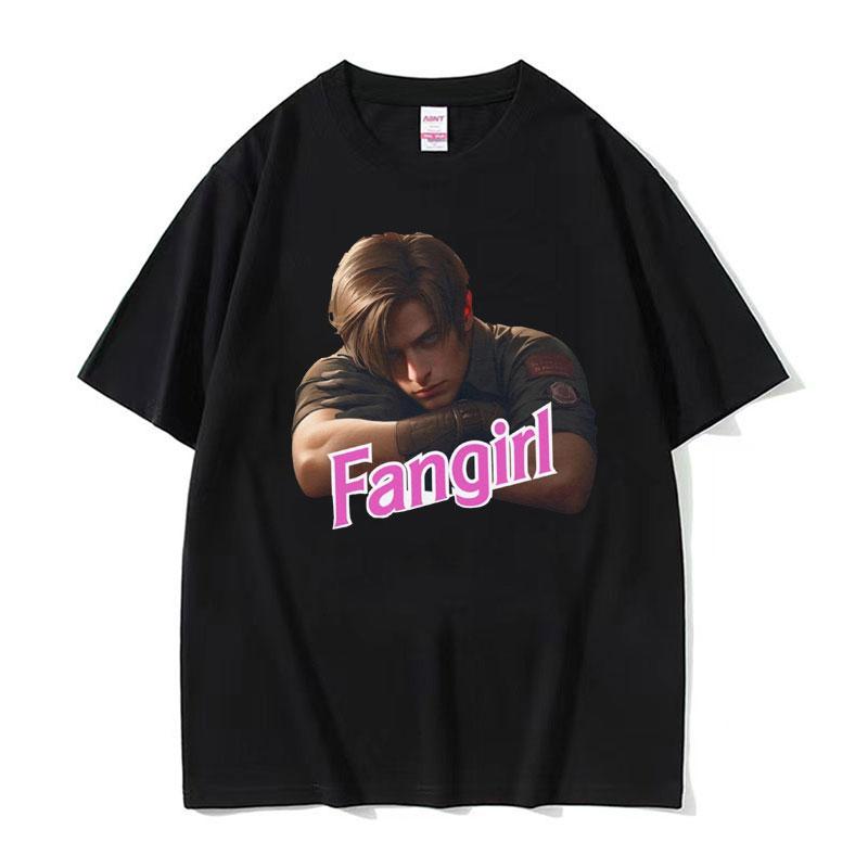 I Heart Leon Kennedy Print TShirts Unisex Womens Clothing Fashion Vintage T Shirt Male Oversized Cotton Short Sleeve Tshirt Tops