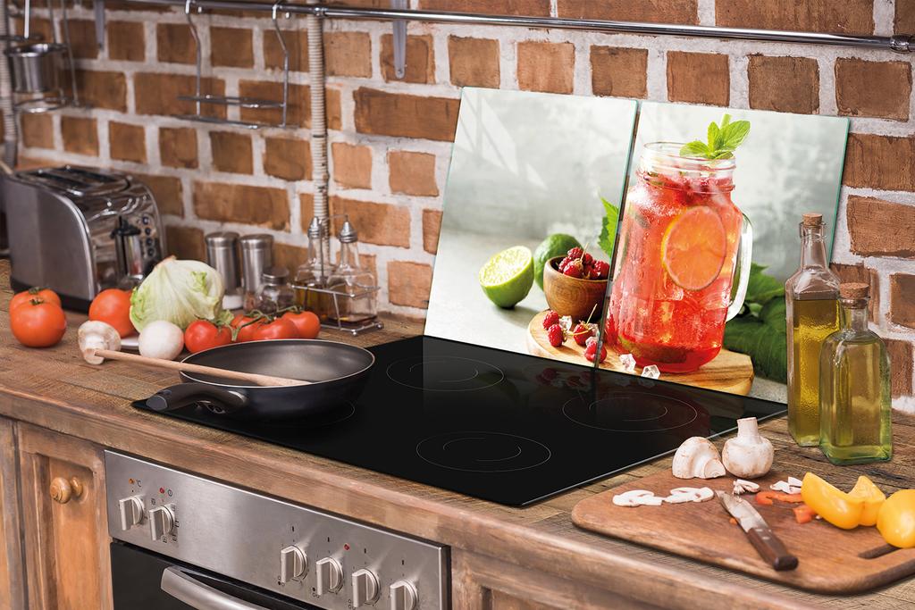 SZKLANA PŁYTA i DESKA DO KROJENIA 100x52 DRINK