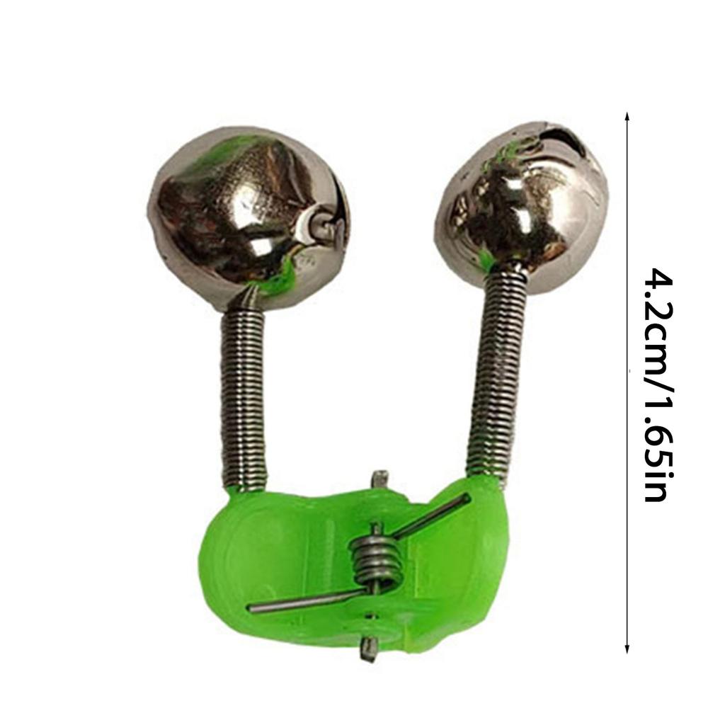 100Pcs Loud Alarm Fishing Rod Indicator Alarm Fishing Rod Bell Rod Clamp Twin Bells Outdoor Fishing Accessories Tools