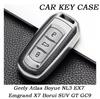 Чехол для смарт-ключа автомобиля для Geely Atlas Boyue NL3 EX7 Emgrand X7 Borui SUV GT GC9 Сумка Чехол Оболочка Защитник Брелок Аксессуары