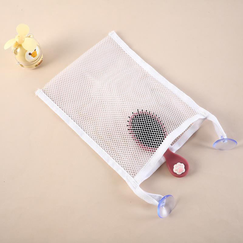 Настенная сетчатая сумка для хранения в ванной комнате - большая вместимость для зубной пасты, мыла и детских игрушек для купания