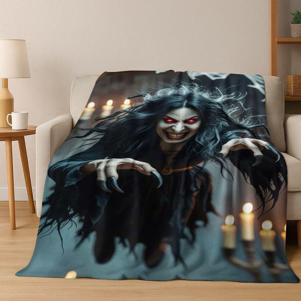26 Стилей Ужасающий Призрак Дух Явление Призрак Готический Фланелевый Плед, Уютный Мягкий Плед для Дома Спальни Кровати Дивана