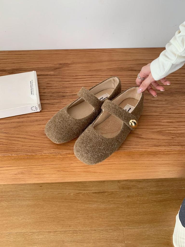 Поздний вечерний ветер, серый круглый носок, обувь на мягкой подошве, женская осенне-зимняя верхняя одежда, ретро Мэри Джейн, одинарная обувь