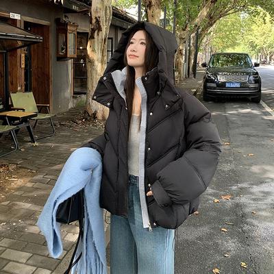 Женская куртка с капюшоном на хлопковой подкладке Новая зимняя куртка-джокер короткая стеганая куртка.