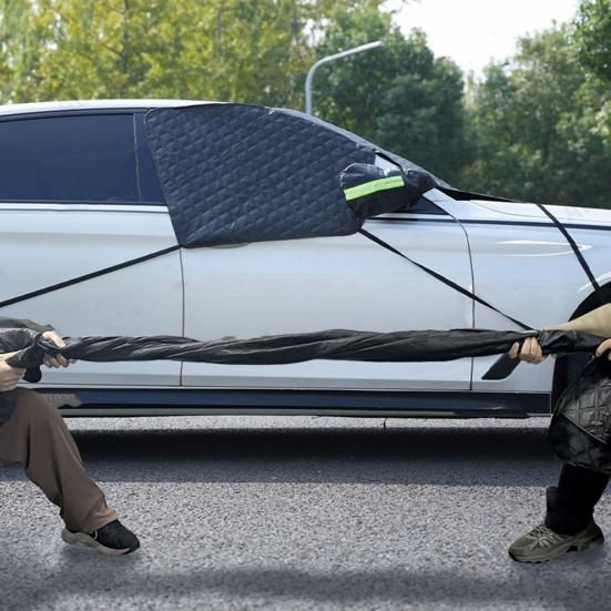 Автомобильный снежный щиток, солнцезащитный козырек, легко устанавливается и снимается, водонепроницаемый чехол для лобового стекла, пылезащитный чехол для быстрого удаления снега и льда с лобового стекла