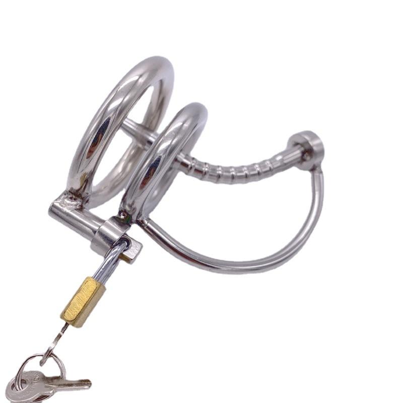 Мужская клетка из нержавеющей стали со звуками, полые трубки, кольцевой замок, целомудрие