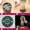 Electric Salt and Pepper Grinder Set Automatic Gravity Spice Mill Adjustable Spices Grinder Kitchen Tools