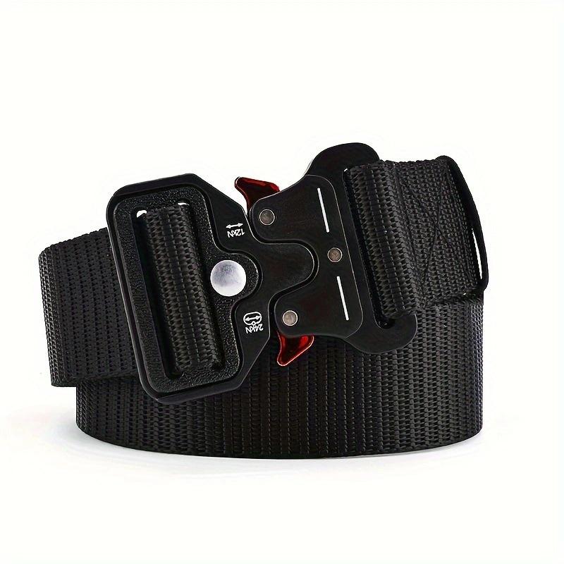 Men's Tactical Nylon Quick-Release Elastic Belt - Outdoor Leather Canvas Style
