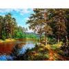 5D DIY Diamond Painting Four Seasons Landscape of the Woods Diamond Embroidery Cross Stitch Kit Full Rhinestone Mosaic Home Decor