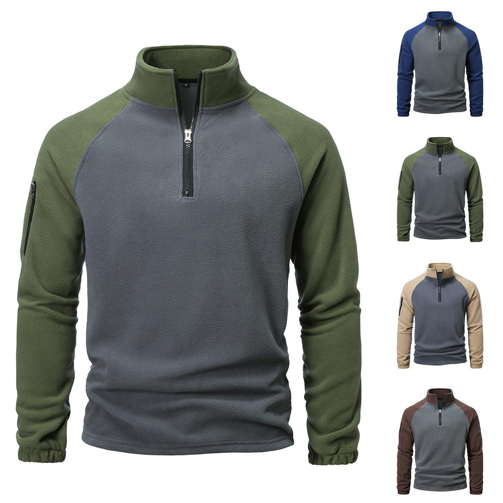 Men's Sweatshirt Loose Solid Color Outdoor Warm Breathable T-Shirt Top