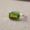 August Birthstone Green Peridot 925 Sterling Silver Ring Jewelry, Handmade Gift Artisan Ring