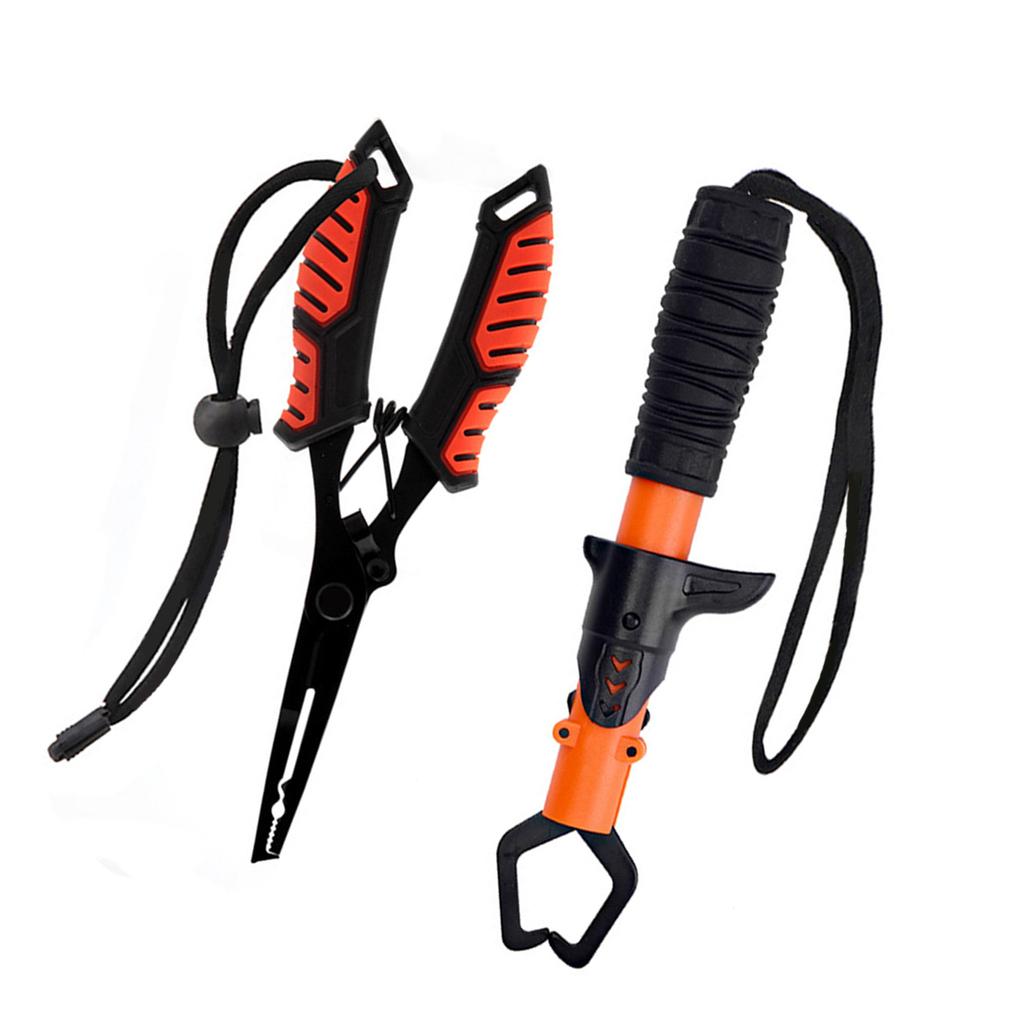 Рыболовные клещи для захвата рыбы, захват для губ из нержавеющей стали с ручкой, многофункциональный резак для лески, извлекатель крючков