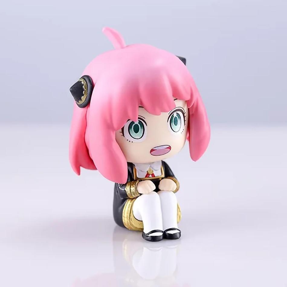 SPY×FAMILY Figure Anime Cute Kawaii Sitting Look Up Figure Toy Doll Desk Decoration For Children Adults Fans Birthday Gifts