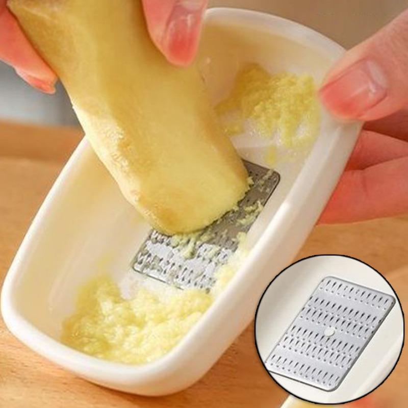 Ручной пресс для измельчения чесночного пюре Дробилка для имбиря Дополнительная пищевая мушмула Мясорубка Измельчение Очистка имбиря Кухонный гаджет