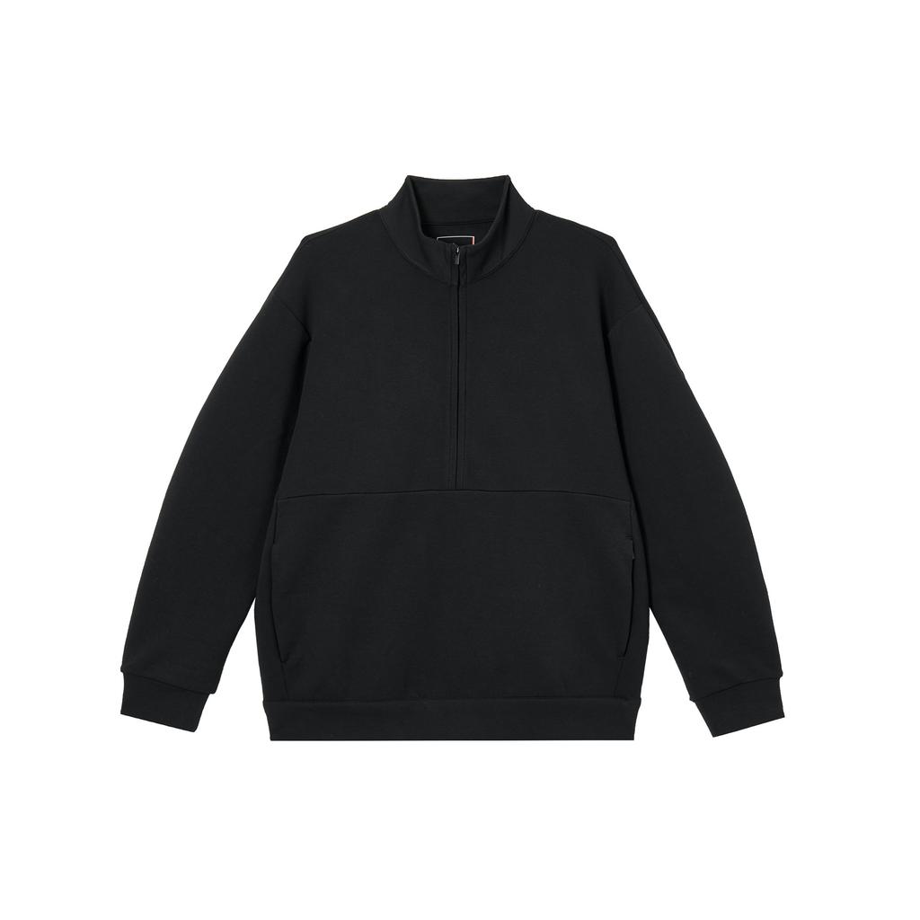 Nike Dri-Fit Невероятно Мягкая Серия 24.7 Стойка Воротник Удобная Повседневная Толстовка Мужская Толстовка Черный Темно-Дымчато-Серый HQ6954010