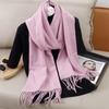 New Winer Warm Cashmere Scarf for Women Fashion Solid Thick Blanket Pashmina Shawl Wrap Female Bufanda Echarpe Foulard