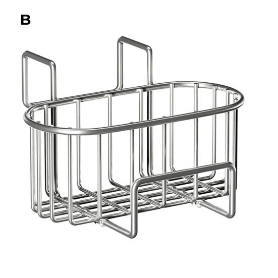Держатель губки для кухонной мойки Подвижная полка для кухонной мойки Компактный размер Нержавеющая водонепроницаемая подвесная раковина Губка для раковины для раковин с двойной чашей