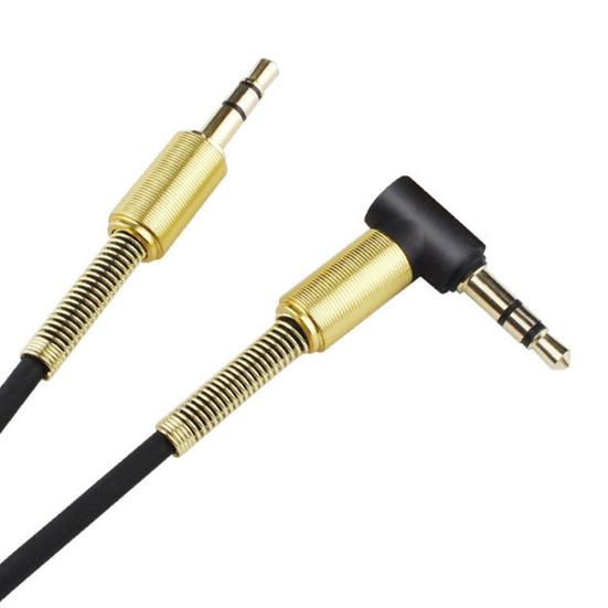 3,5 мм штекер AUX, прямой пружинный кабель, аудиоадаптер для автомобильного телефона с динамиком