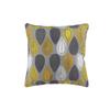 Coussin - Palpito - 40 X 40 Cm - Anthracite - Jaune - Design Contemporain