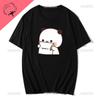 Lovely Bubu Is Throwing Flip-flops At Dudu Since He Teases Bubu T Shirt Bear Tshirt Kawaii Unisex Clothes Unisex Tops Graphic Shirt Unisex
