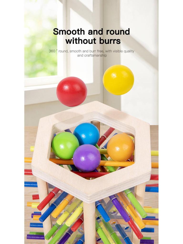 Wooden Pick-Up Sticks Montessori Puzzle - Early Education & Parent-Child Table Game for Children