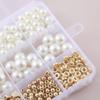 1890pcs 4/6/8/10/12mm Size DIY Bracelet Beads with Gold Beads Crafting Beads  for Necklaces