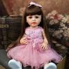 22 дюйма / 55 см куклы Reborn Baby Dolls полностью силиконовые виниловые куклы-девочки-младенцы кукла-косплей медведь дети-игровары рождественские подарки украшения на Хэллоуин