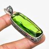 Peridot Gemstone Handmade 925 Silver Plated Jewelry Pendant 2.27"