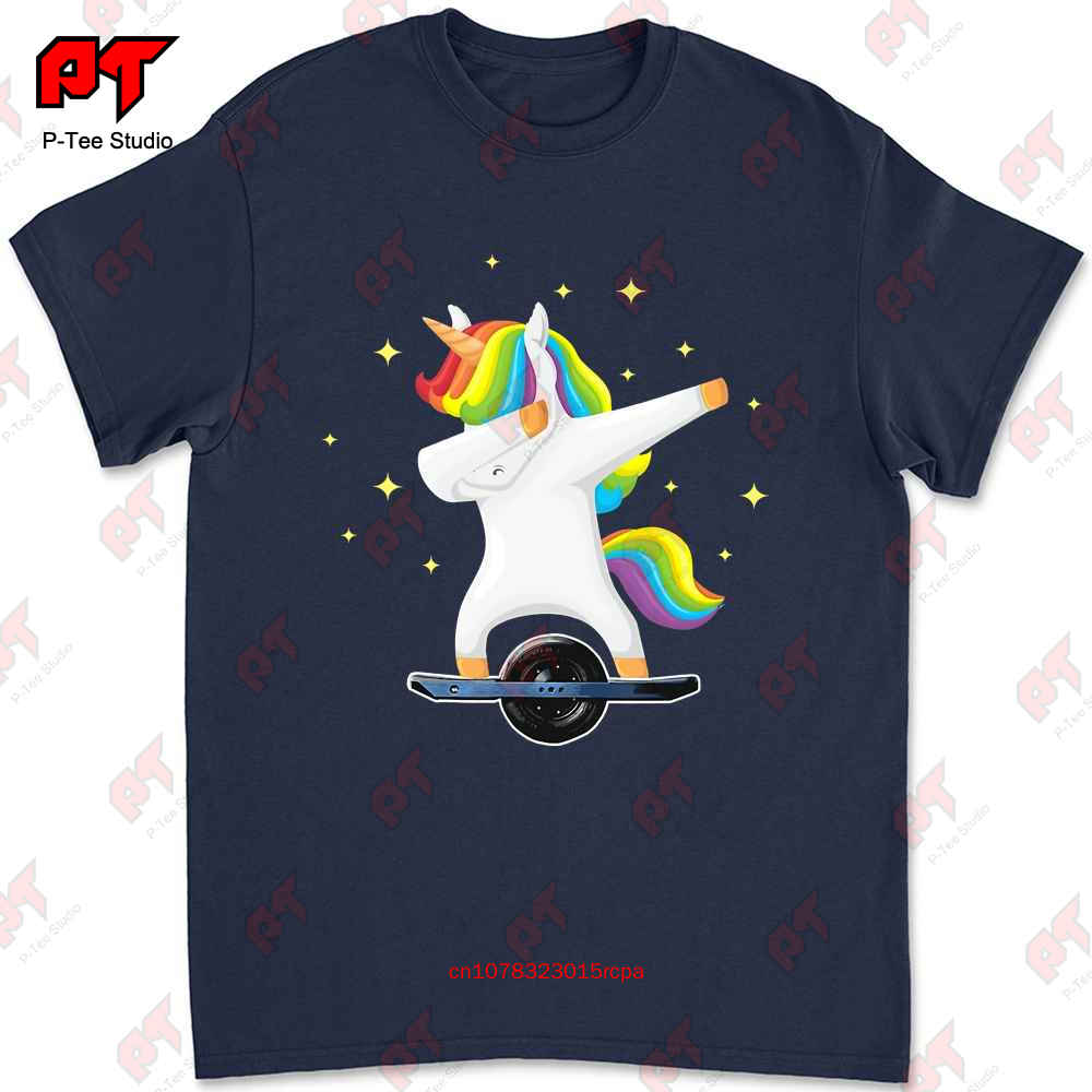 Skating Dabbing Unicorn On Onewheel Tshirt KJ61