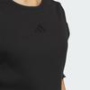Adidas Футболка Lux Ad Rib, удобная, ребристая, спортивная, повседневная, с коротким рукавом, женская, топы, черная JL5093