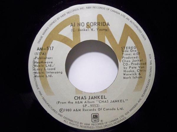 7-дюймовая пластинка CHAS JANKEL Ai No Corrida Lenta Latina AM517 AM Records 1980 Канада Джаз Б/у